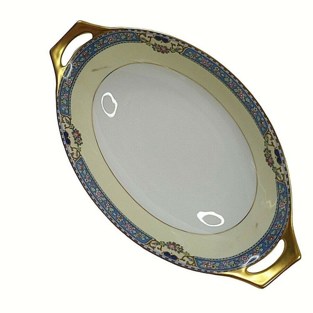 Vintage Vegetable Bowl Thomas Bavaria Queen Louise 2 Handled Germany 11.75" x 7"